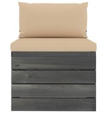 VidaXL 6-delige Loungeset met kussens pallet massief grenenhout