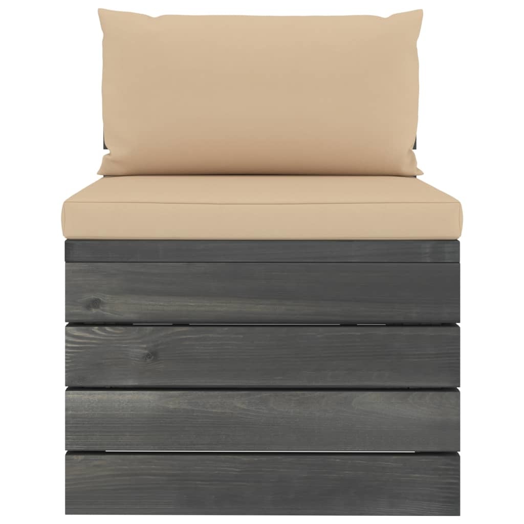 VidaXL 6-delige Loungeset met kussens pallet massief grenenhout