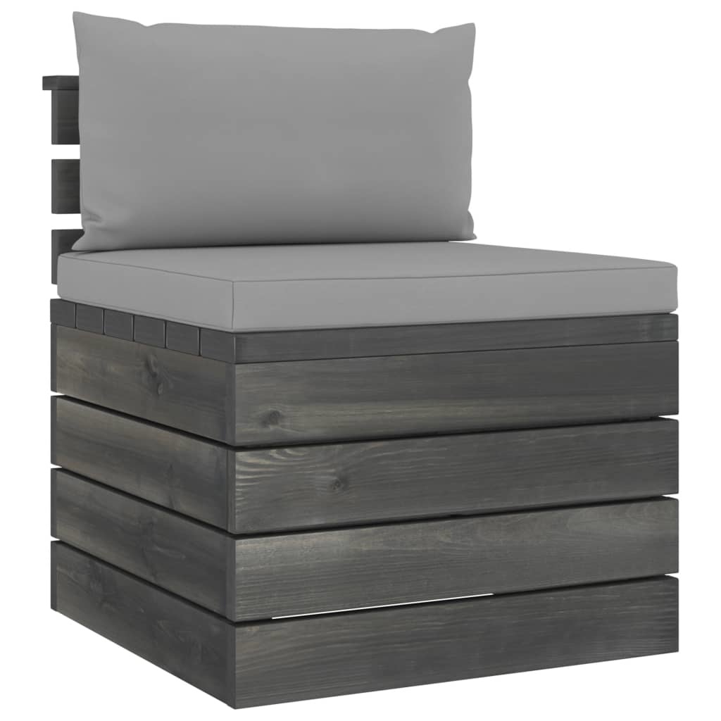 VidaXL 6-delige Loungeset met kussens pallet massief grenenhout