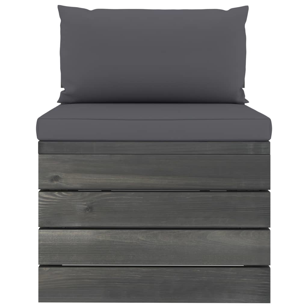 VidaXL 6-delige Loungeset met kussens pallet massief grenenhout
