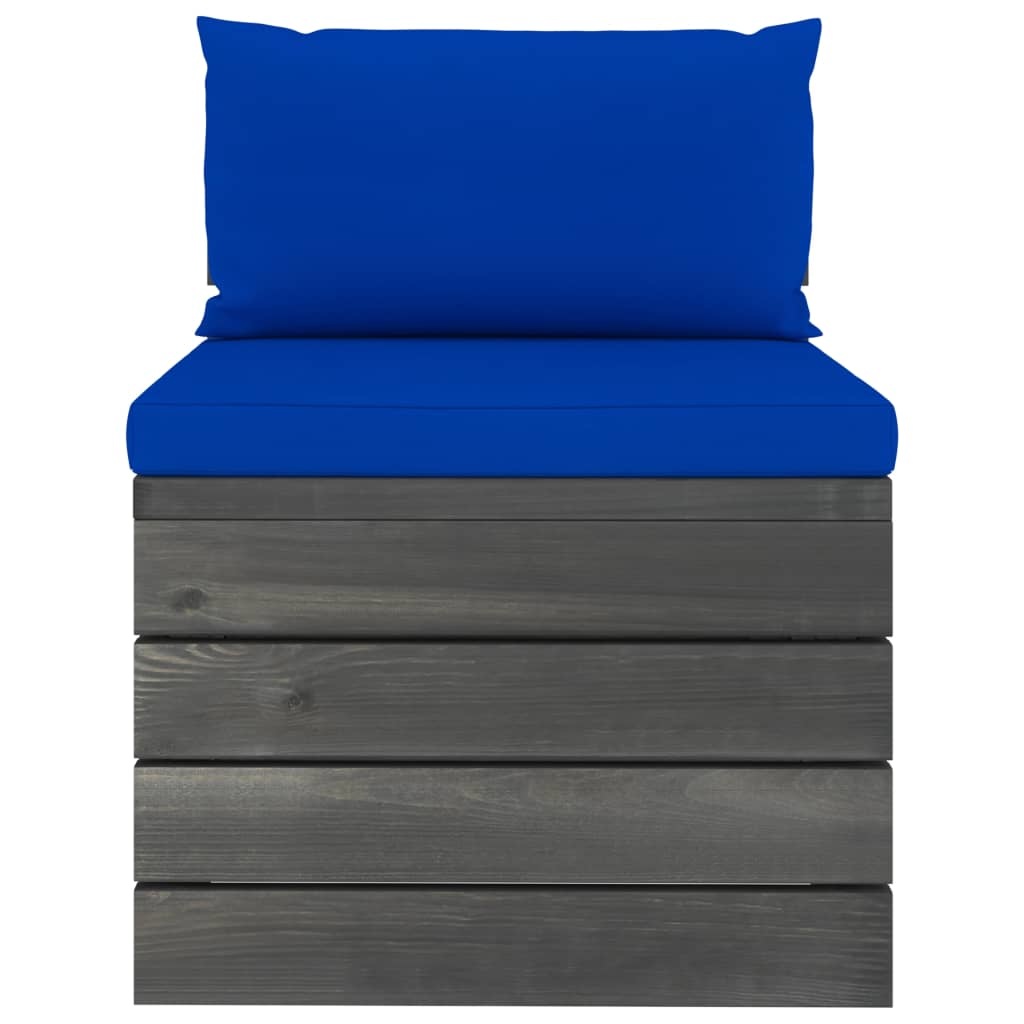 VidaXL 6-delige Loungeset met kussens pallet massief grenenhout