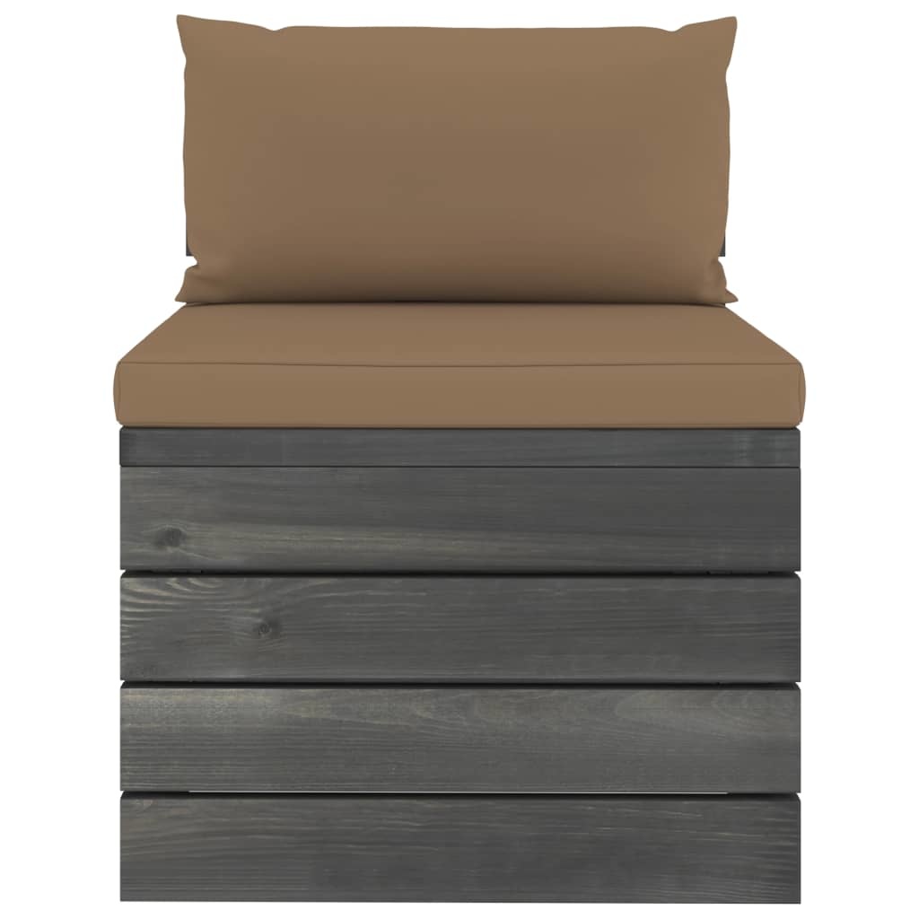 VidaXL 6-delige Loungeset met kussens pallet massief grenenhout