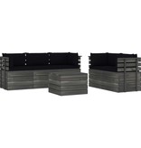 VidaXL 6-delige Loungeset met kussens pallet massief grenenhout