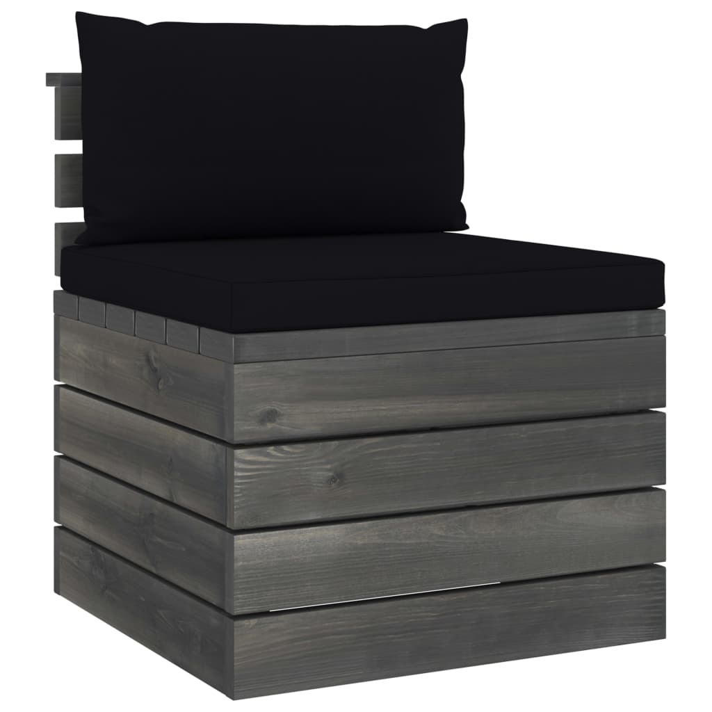 VidaXL 6-delige Loungeset met kussens pallet massief grenenhout