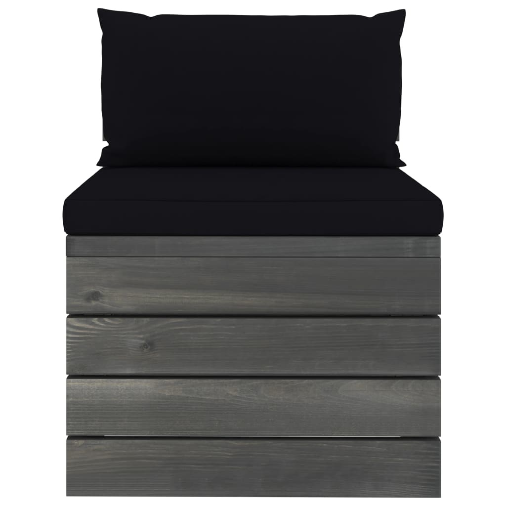 VidaXL 6-delige Loungeset met kussens pallet massief grenenhout