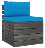 VidaXL 6-delige Loungeset met kussens pallet massief grenenhout