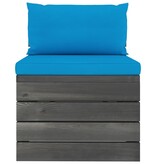 VidaXL 6-delige Loungeset met kussens pallet massief grenenhout