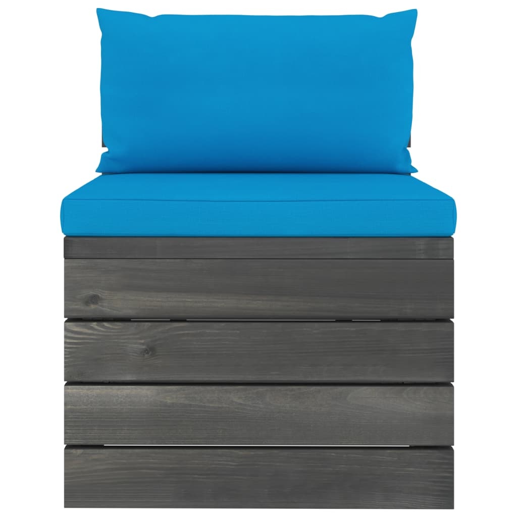 VidaXL 6-delige Loungeset met kussens pallet massief grenenhout