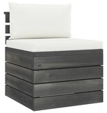 VidaXL 6-delige Loungeset met kussens pallet massief grenenhout
