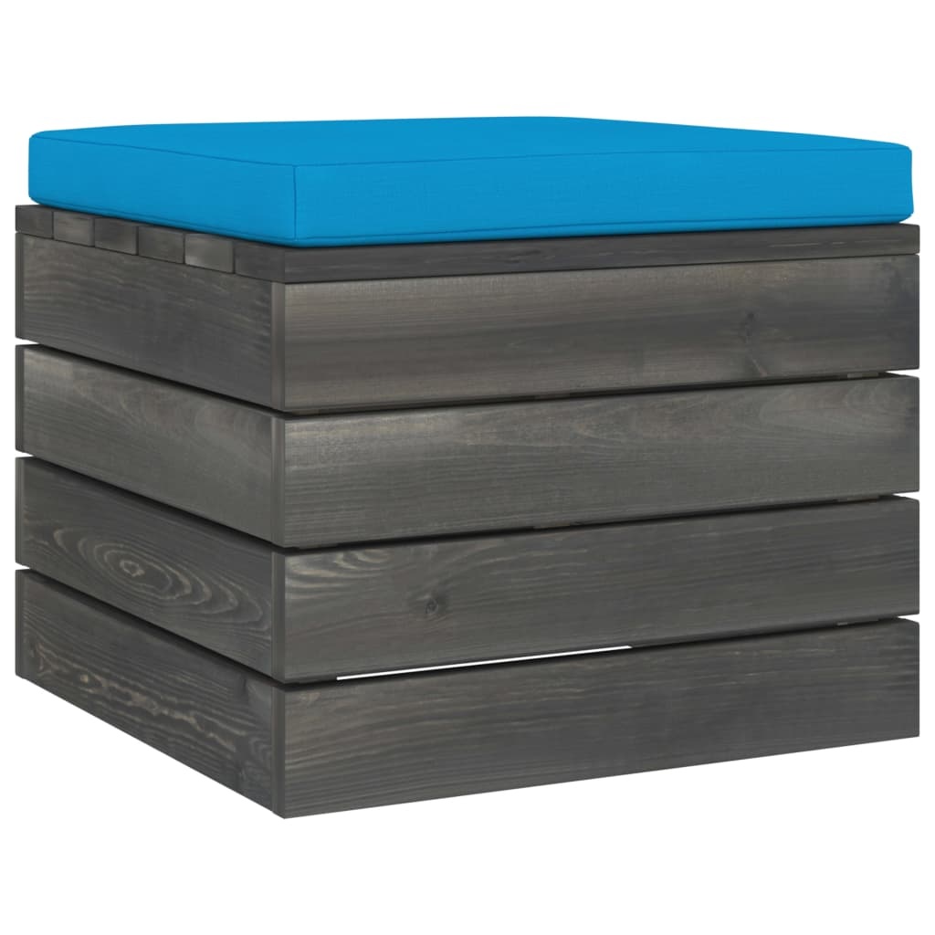 VidaXL 7-delige Loungeset met kussens pallet massief grenenhout