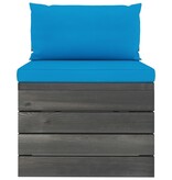 VidaXL 6-delige Loungeset met kussens pallet massief grenenhout