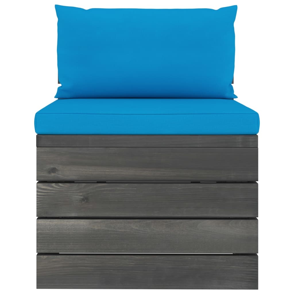 VidaXL 6-delige Loungeset met kussens pallet massief grenenhout