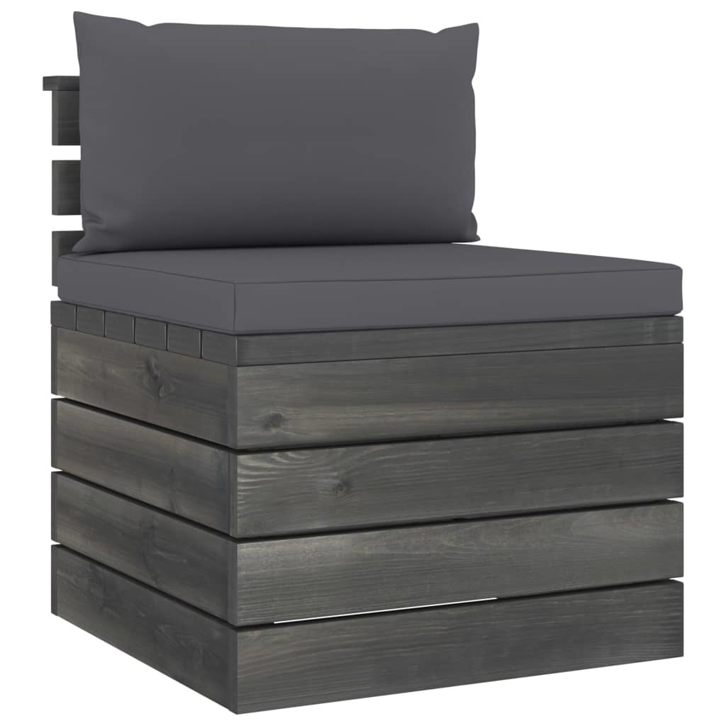 VidaXL 6-delige Loungeset met kussens pallet massief grenenhout