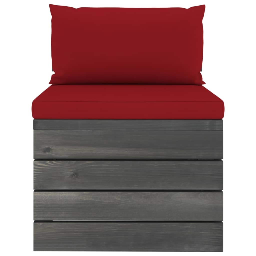 VidaXL 6-delige Loungeset met kussens pallet massief grenenhout