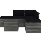 VidaXL 6-delige Loungeset met kussens pallet massief grenenhout