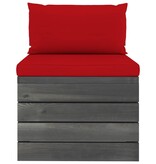 VidaXL 6-delige Loungeset met kussens pallet massief grenenhout