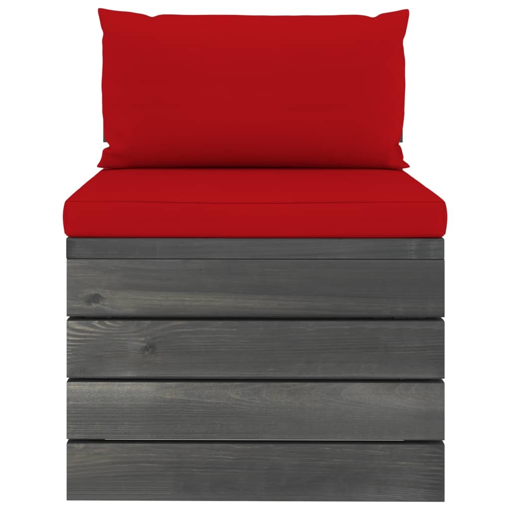 VidaXL 6-delige Loungeset met kussens pallet massief grenenhout