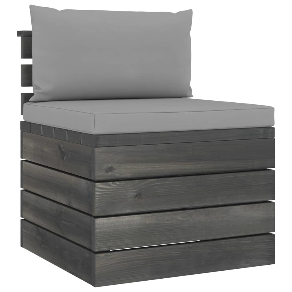 VidaXL 6-delige Loungeset met kussens pallet massief grenenhout
