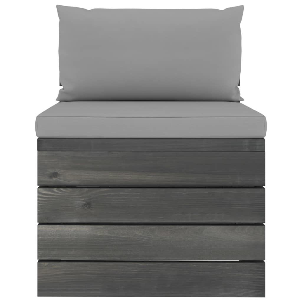 VidaXL 6-delige Loungeset met kussens pallet massief grenenhout