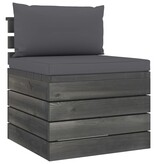 VidaXL 6-delige Loungeset met kussens pallet massief grenenhout