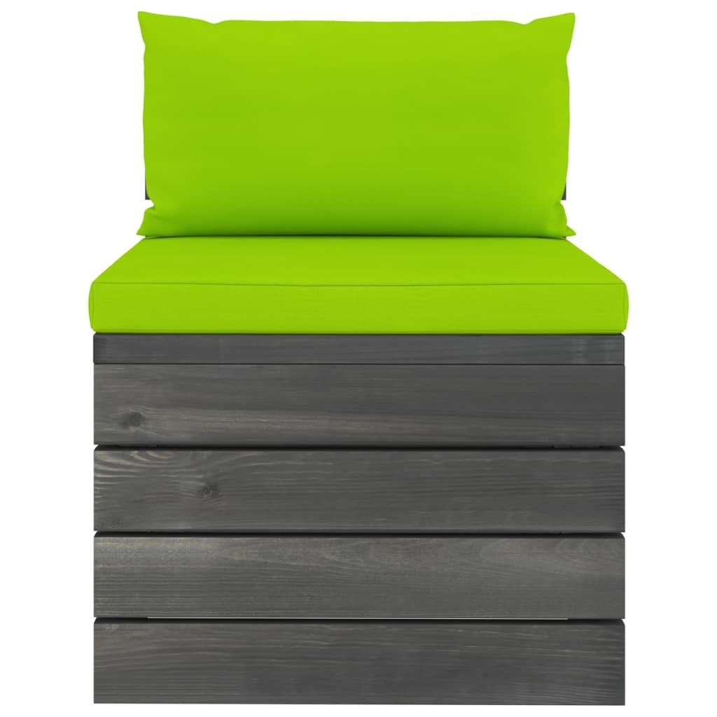 VidaXL 5-delige Loungeset met kussens pallet massief grenenhout