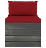 VidaXL 5-delige Loungeset met kussens pallet massief grenenhout