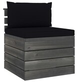 VidaXL 5-delige Loungeset met kussens pallet massief grenenhout
