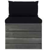 VidaXL 5-delige Loungeset met kussens pallet massief grenenhout