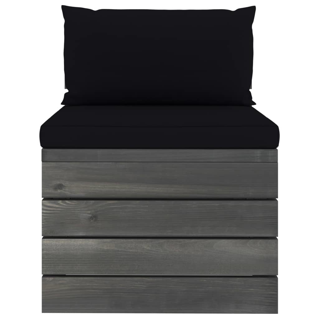 VidaXL 5-delige Loungeset met kussens pallet massief grenenhout