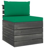 VidaXL 5-delige Loungeset met kussens pallet massief grenenhout