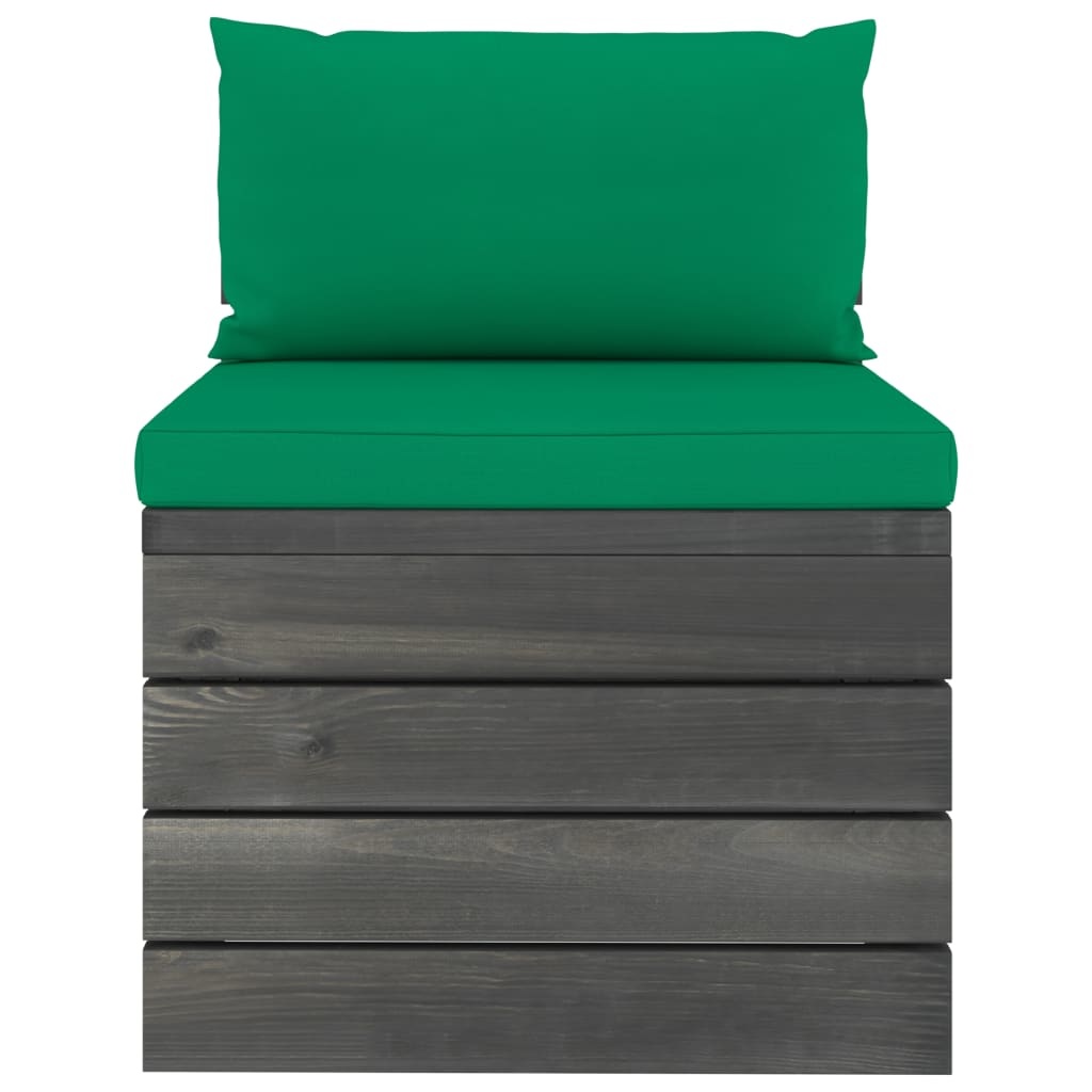 VidaXL 5-delige Loungeset met kussens pallet massief grenenhout