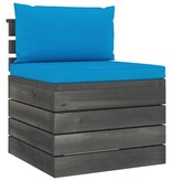 VidaXL 5-delige Loungeset met kussens pallet massief grenenhout