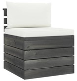 VidaXL 5-delige Loungeset met kussens pallet massief grenenhout