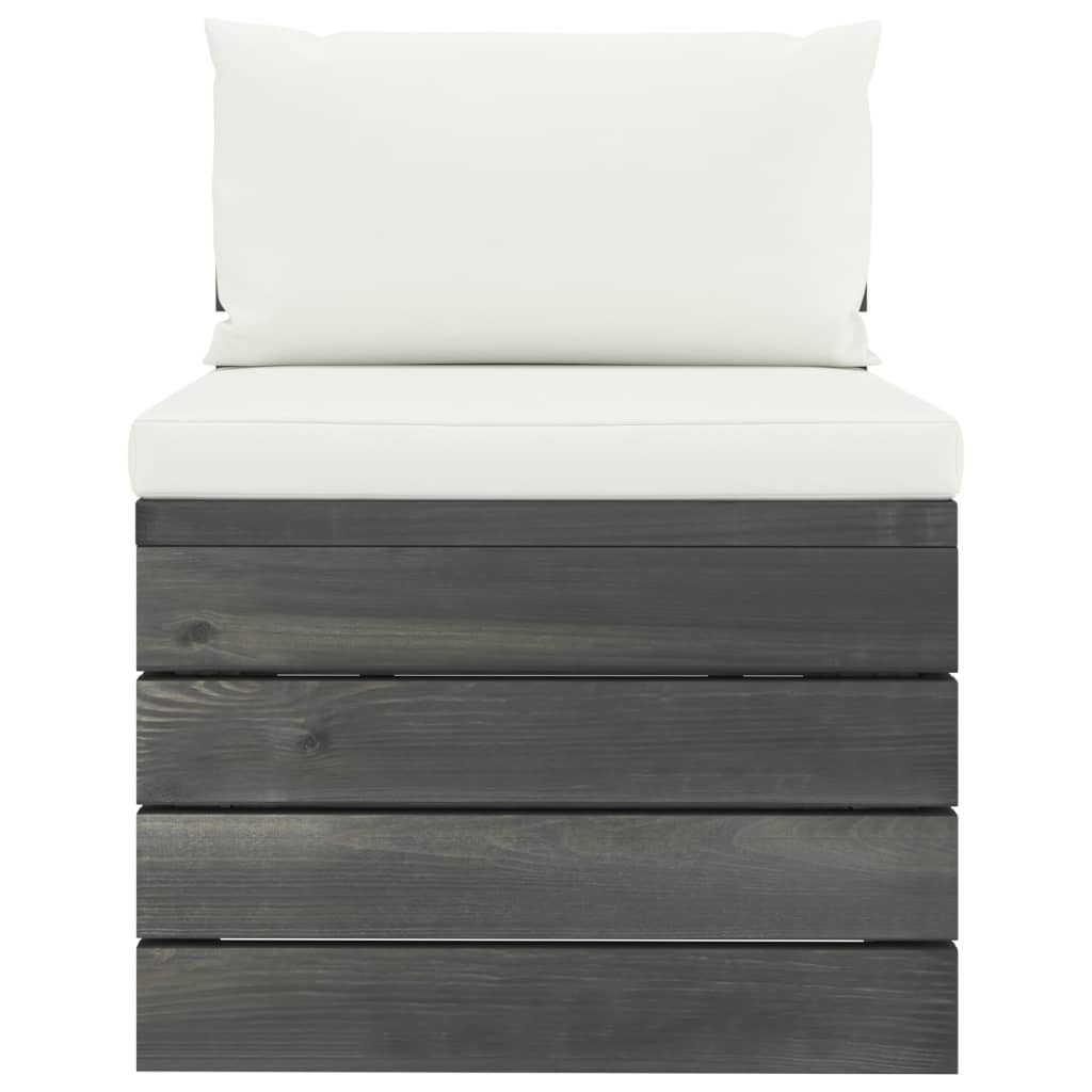 VidaXL 5-delige Loungeset met kussens pallet massief grenenhout