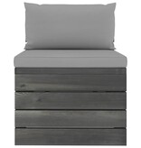 VidaXL 5-delige Loungeset met kussens pallet massief grenenhout