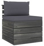 VidaXL 5-delige Loungeset met kussens pallet massief grenenhout