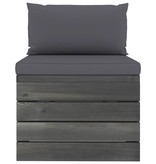 VidaXL 5-delige Loungeset met kussens pallet massief grenenhout