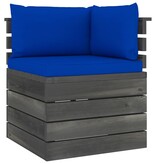 VidaXL 5-delige Loungeset met kussens pallet massief grenenhout