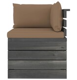 VidaXL 5-delige Loungeset met kussens pallet massief grenenhout