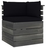VidaXL 5-delige Loungeset met kussens pallet massief grenenhout