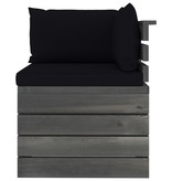 VidaXL 5-delige Loungeset met kussens pallet massief grenenhout