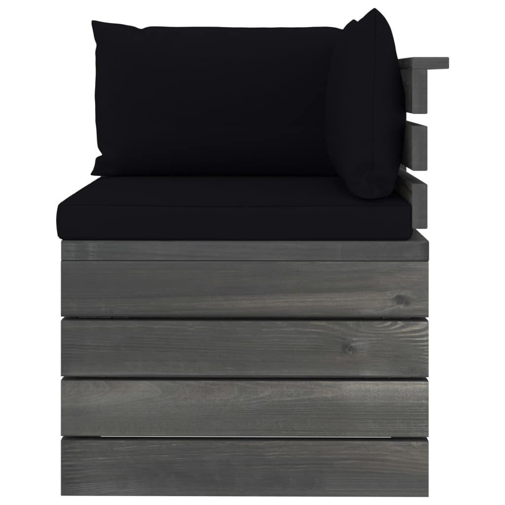 VidaXL 5-delige Loungeset met kussens pallet massief grenenhout