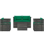 VidaXL 5-delige Loungeset met kussens pallet massief grenenhout