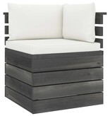 VidaXL 5-delige Loungeset met kussens pallet massief grenenhout