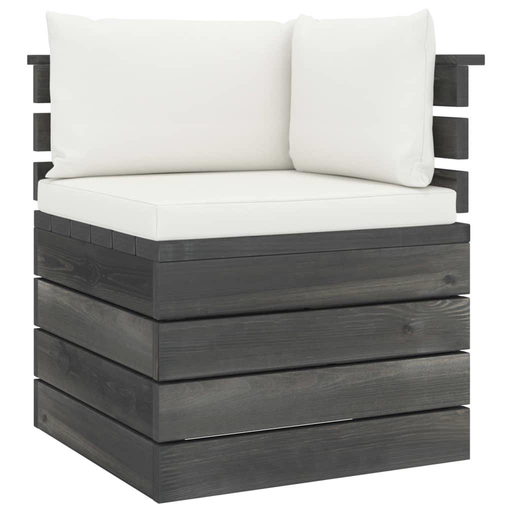 VidaXL 5-delige Loungeset met kussens pallet massief grenenhout