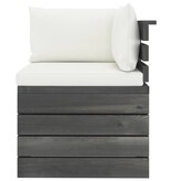 VidaXL 5-delige Loungeset met kussens pallet massief grenenhout