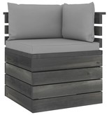 VidaXL 5-delige Loungeset met kussens pallet massief grenenhout
