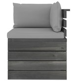VidaXL 5-delige Loungeset met kussens pallet massief grenenhout