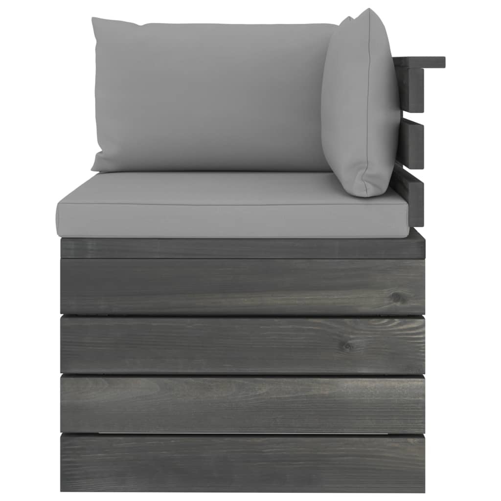 VidaXL 5-delige Loungeset met kussens pallet massief grenenhout