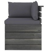 VidaXL 5-delige Loungeset met kussens pallet massief grenenhout